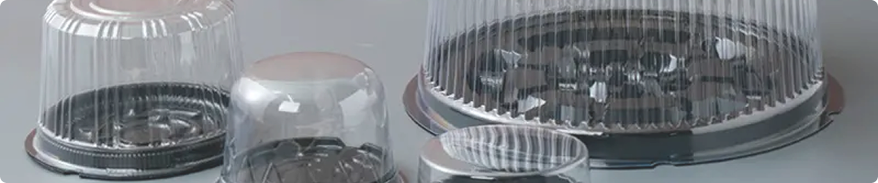 Clear dome cake containers